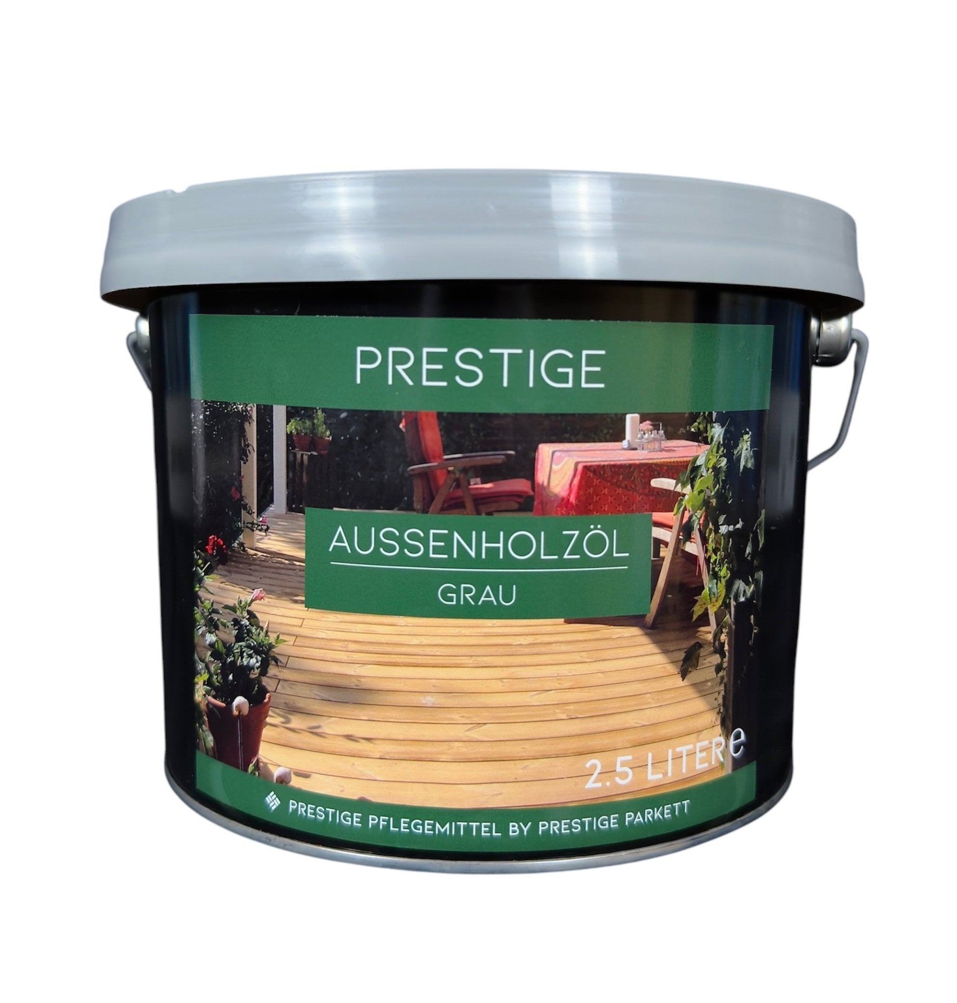 PRESTIGE Aussenholz - Öl | Für Holzterrassen & Gartenholz - UV - Schutz - Prestige Parkett
