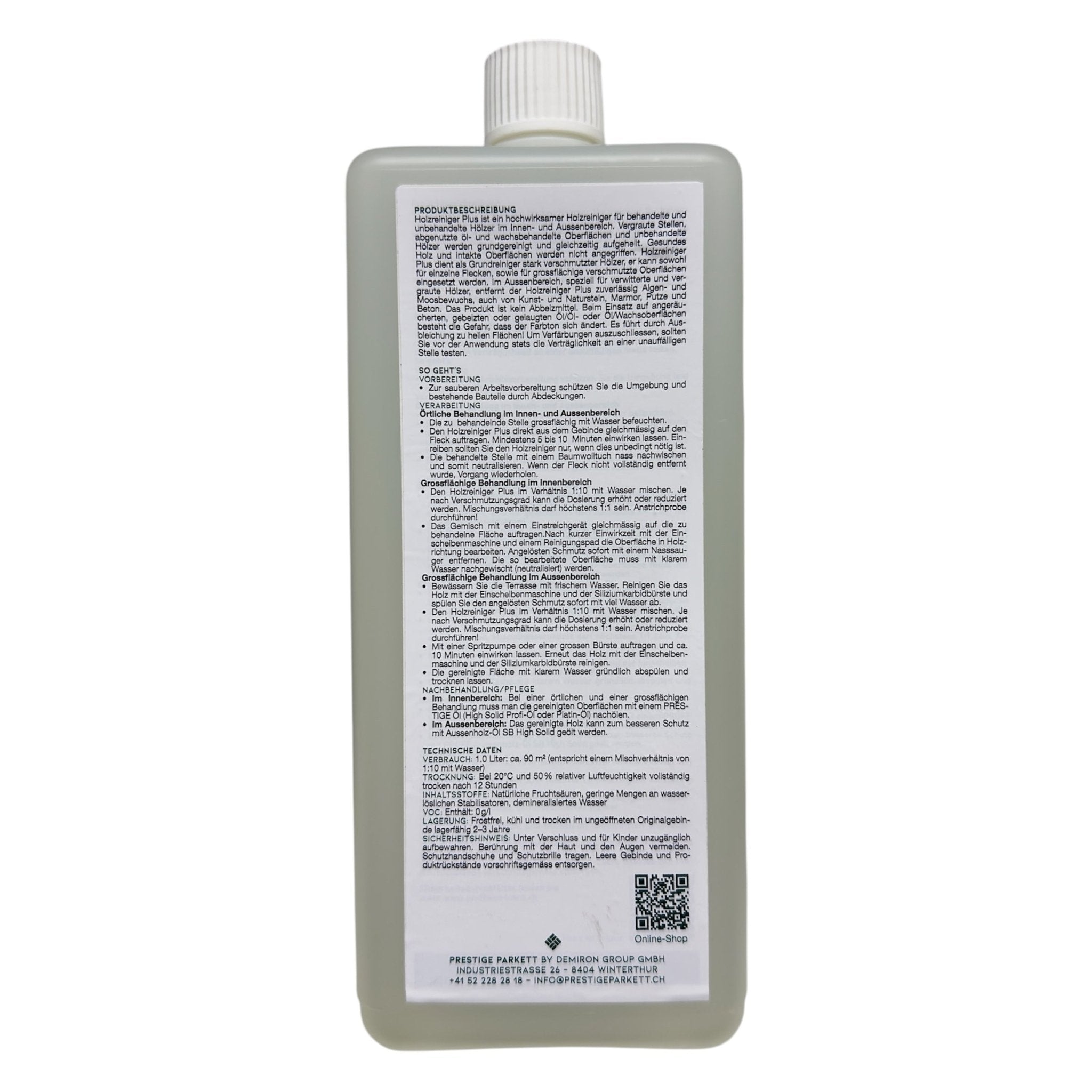 PRESTIGE Holzreiniger Plus | entfernt Wasser - , Öl - , Rotwein - & Gerbsäurenflecken auf Parkettoberflächen | + gratis Schwamm - Prestige Parkett