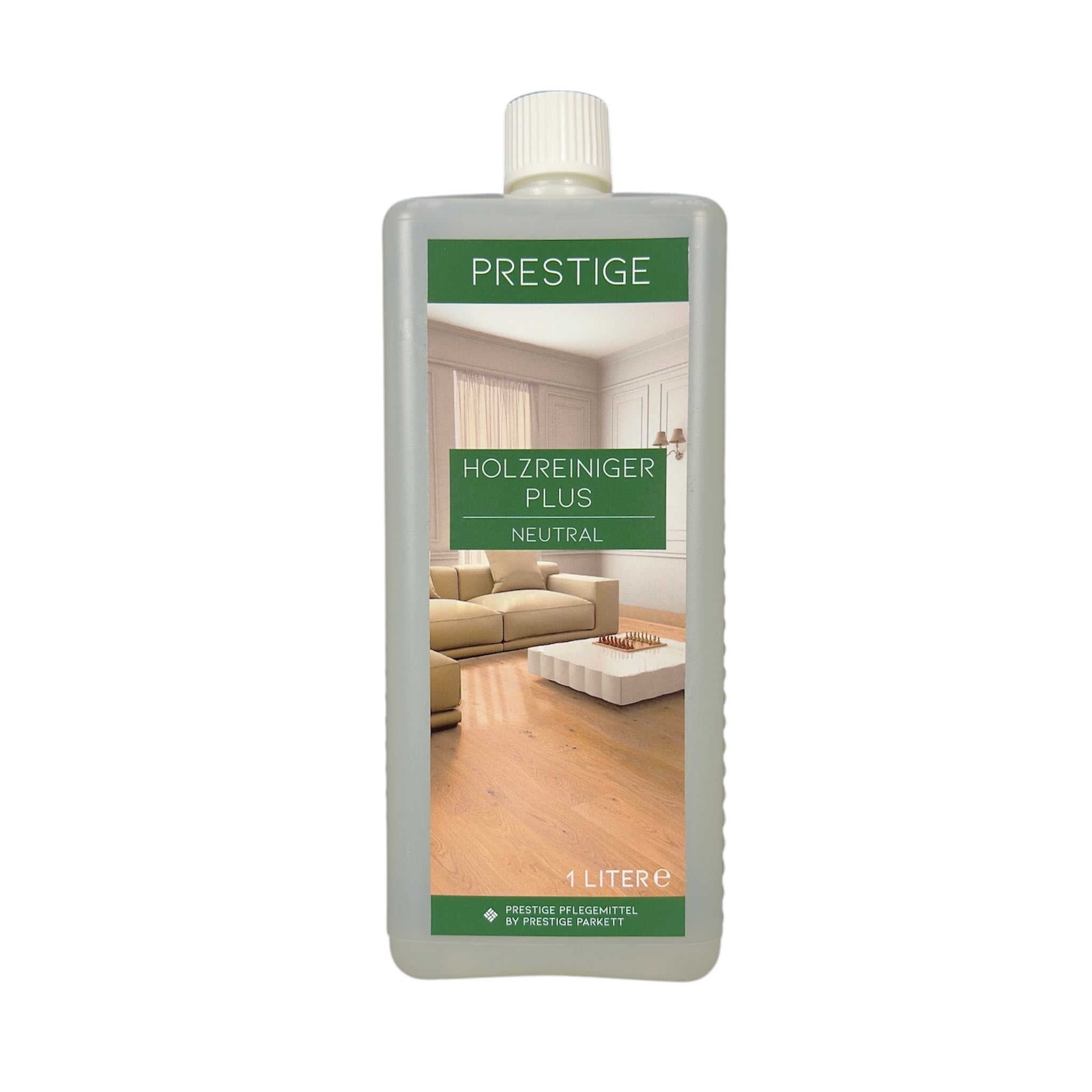 PRESTIGE Holzreiniger Plus | entfernt Wasser - , Öl - , Rotwein - & Gerbsäurenflecken auf Parkettoberflächen | + gratis Schwamm - Prestige Parkett