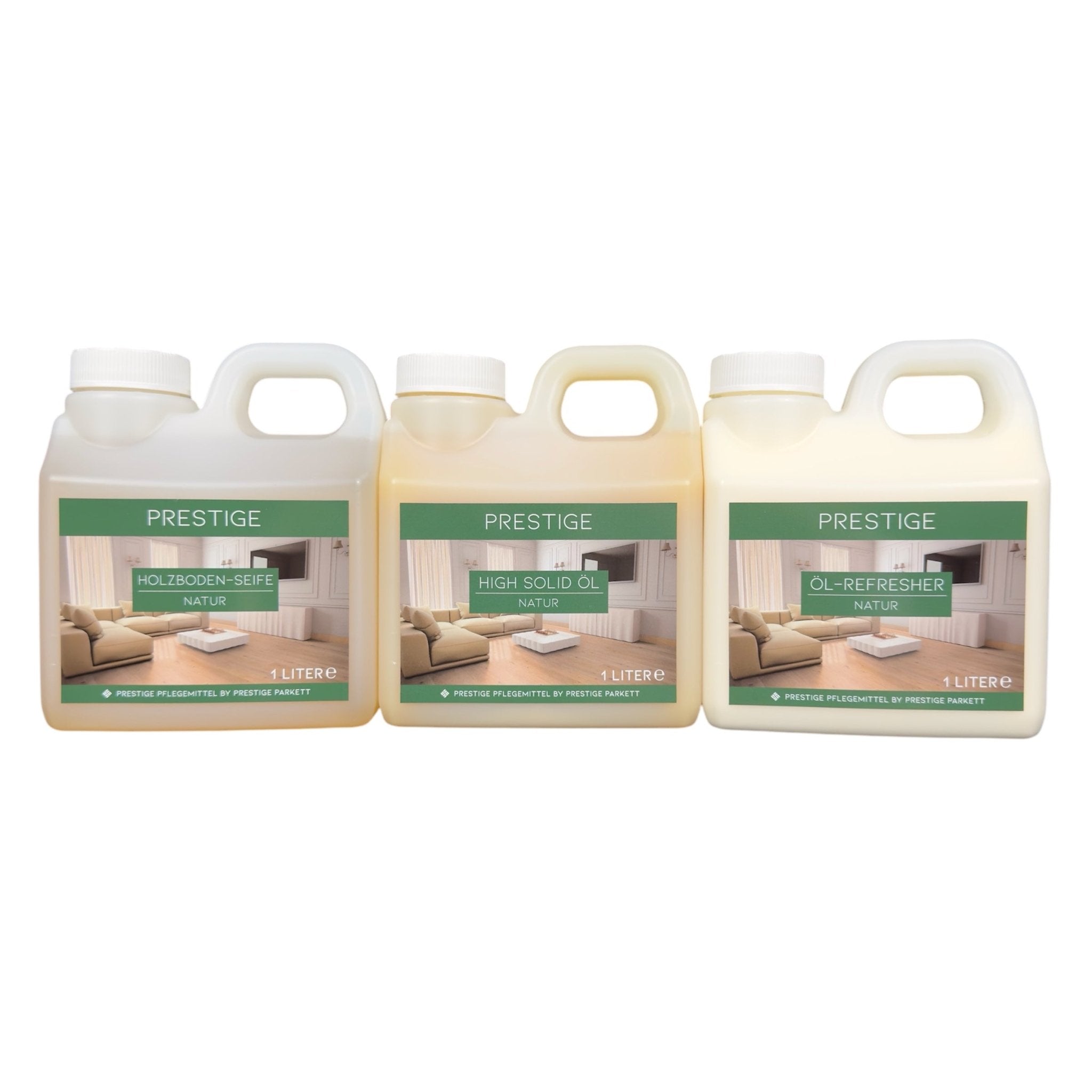 SET - Holzbodenseife | High Solid Öl | Öl - Refresher - Prestige Parkett