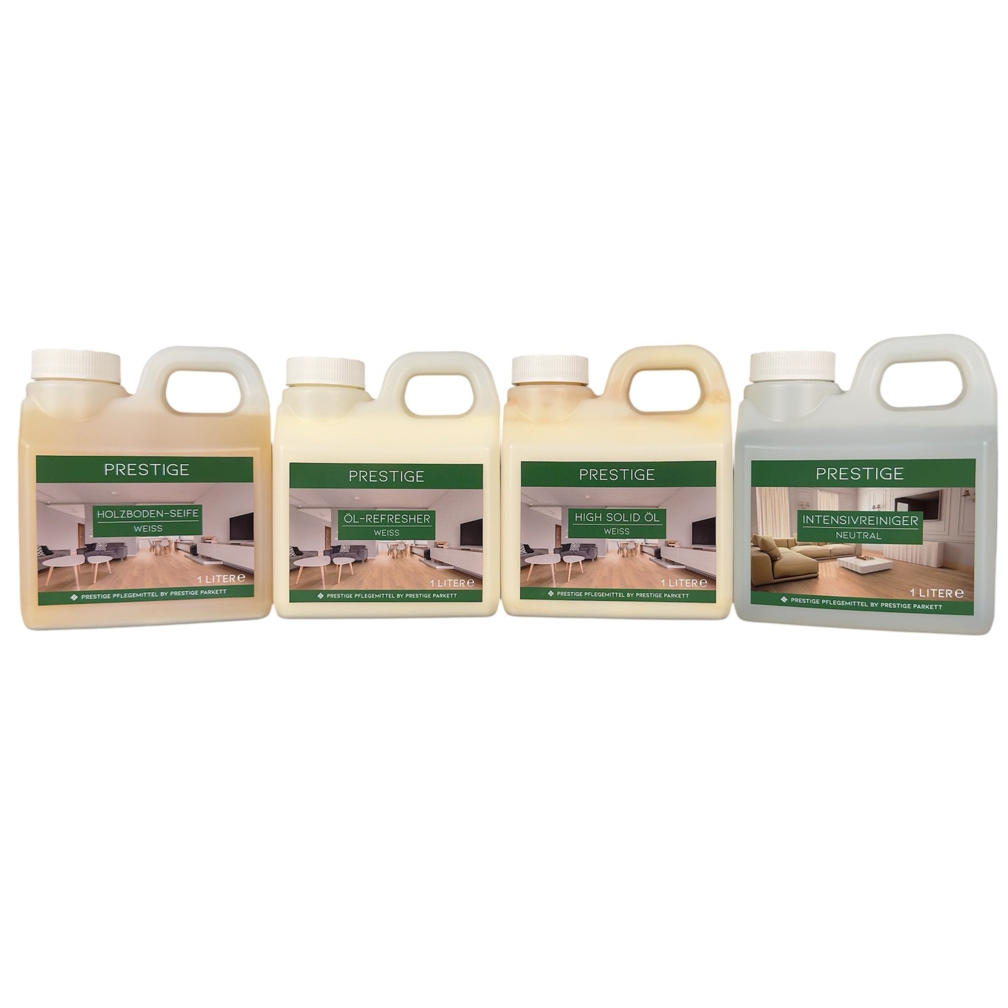 SET - Holzbodenseife | Öl - Refresher | High Solid Öl | Intensivreiniger - Prestige Parkett