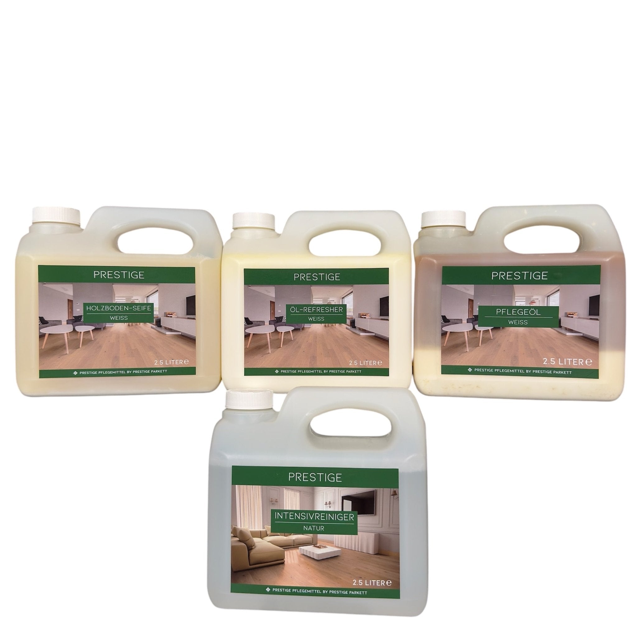 SET - Holzbodenseife | Öl - Refresher | Pflegeöl | Intensivreiniger - Prestige Parkett