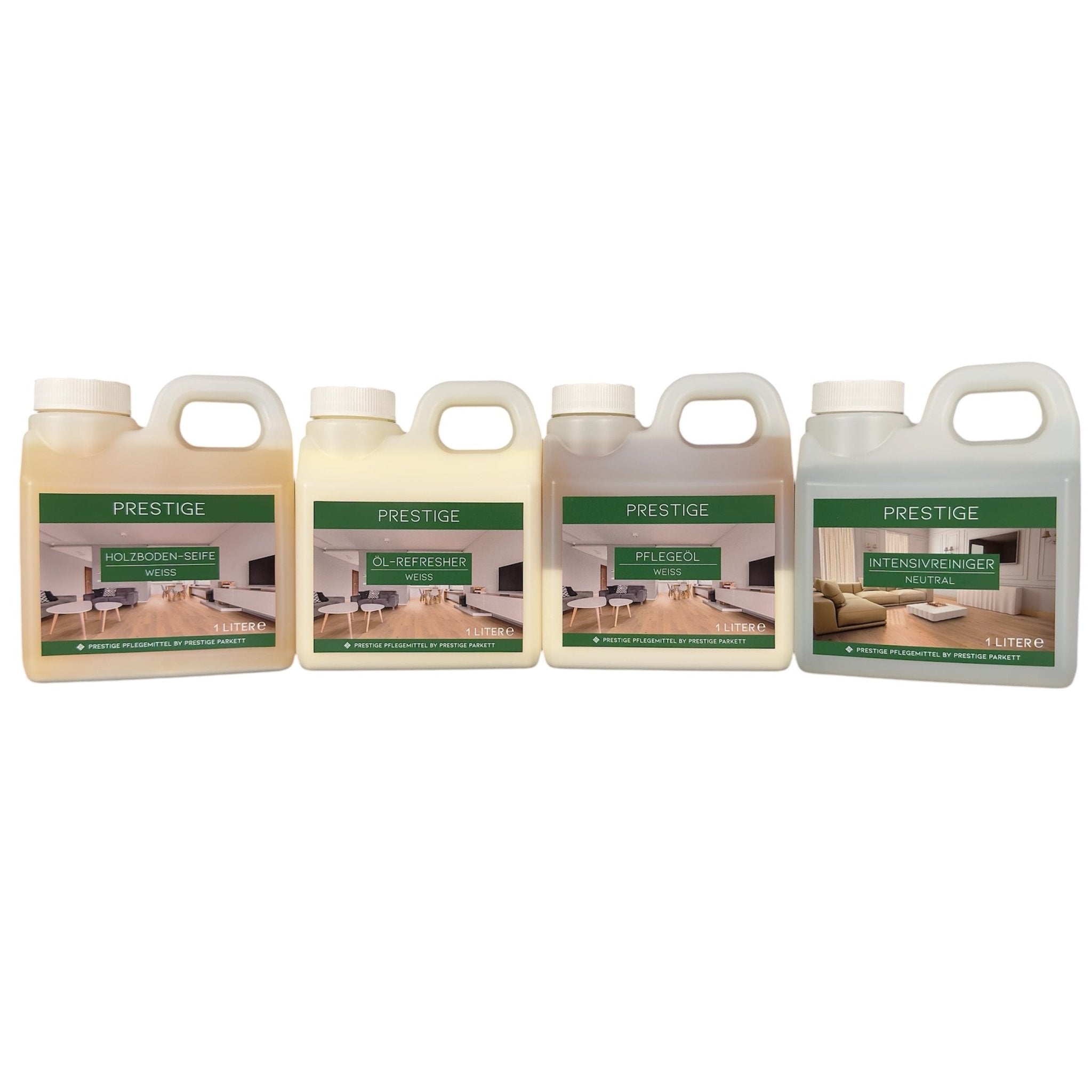 SET - Holzbodenseife | Öl - Refresher | Pflegeöl | Intensivreiniger - Prestige Parkett