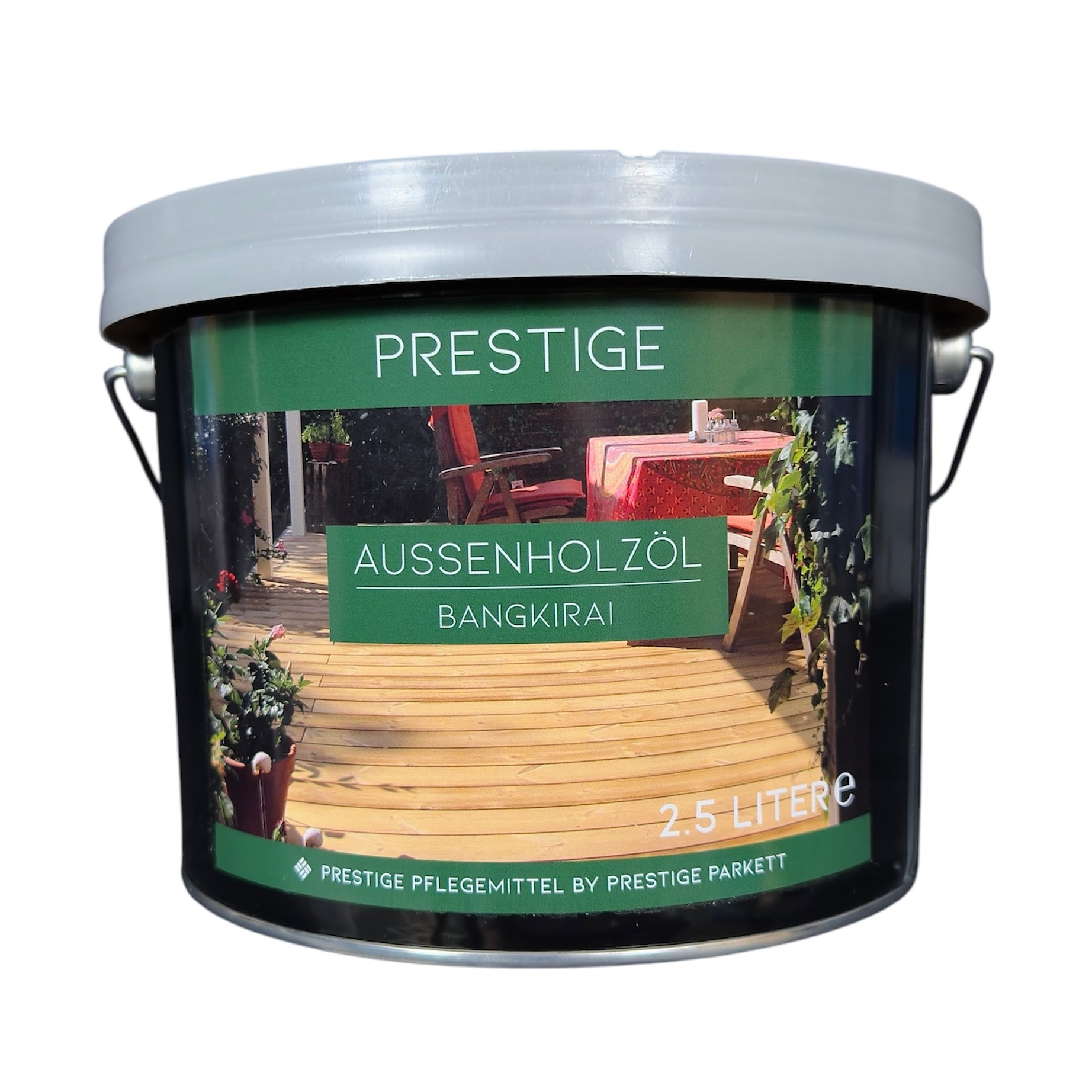 PRESTIGE Aussenholz - Öl | Für Holzterrassen & Gartenholz - UV - Schutz - Prestige Parkett