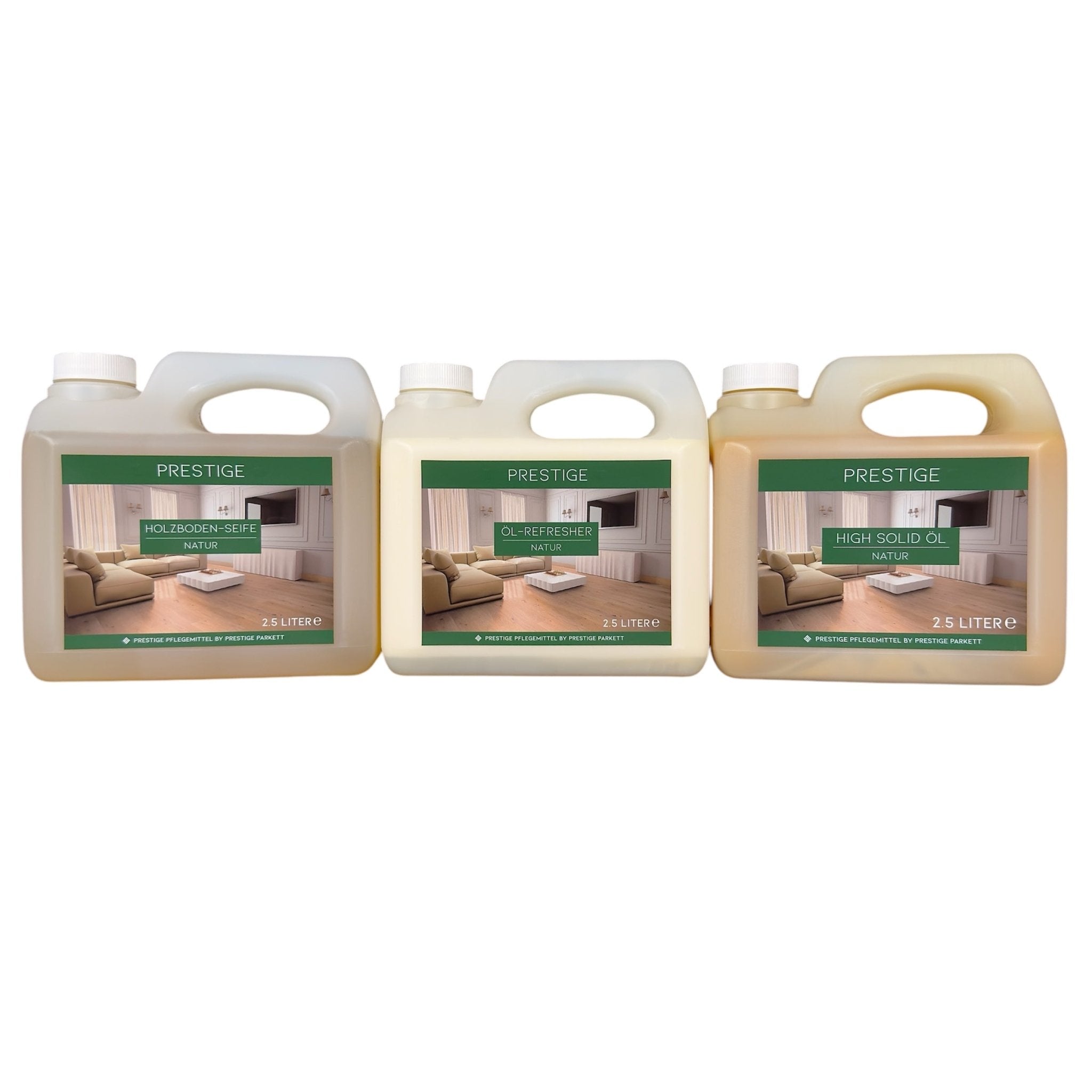 SET - Holzbodenseife | High Solid Öl | Öl - Refresher - Prestige Parkett