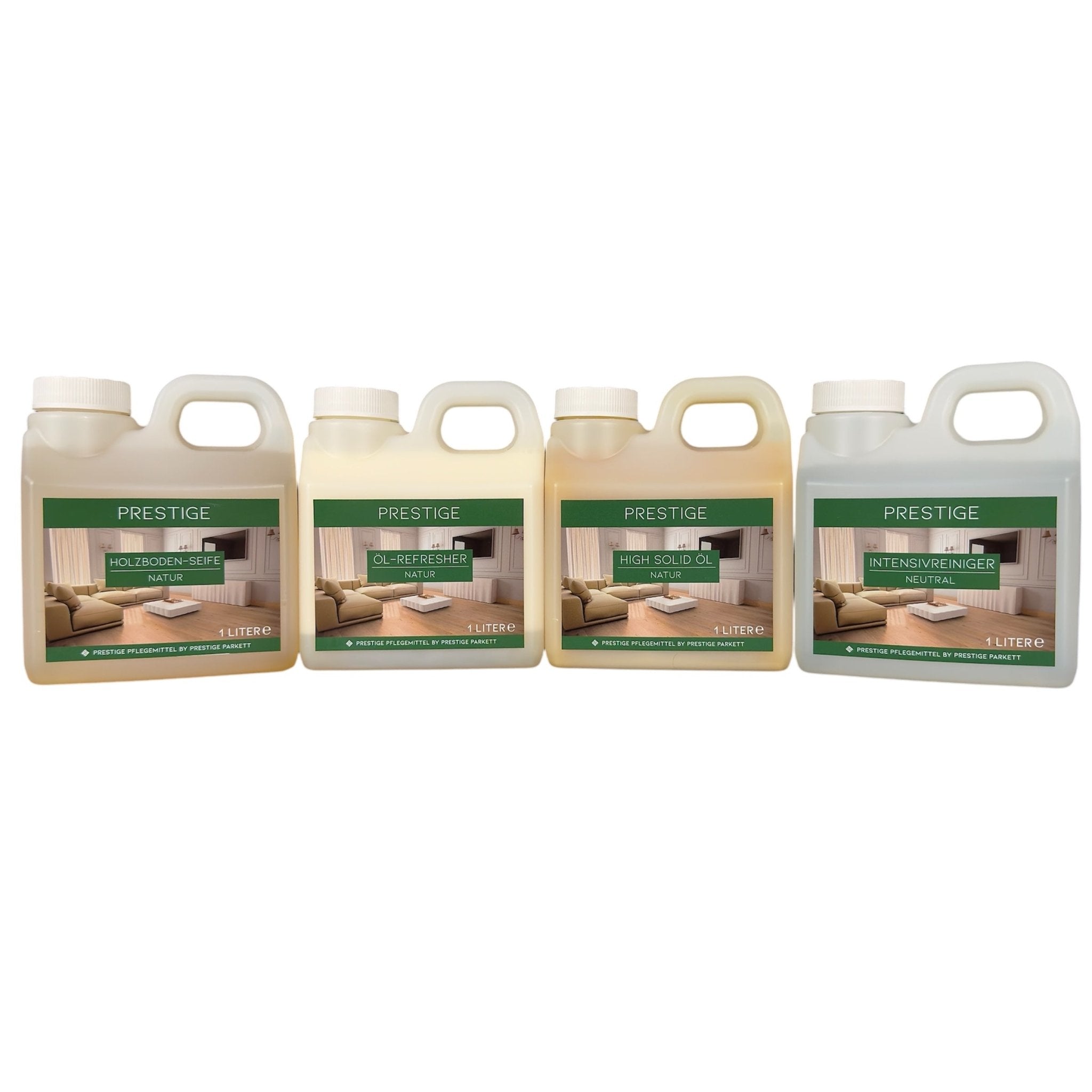 SET - Holzbodenseife | Öl - Refresher | High Solid Öl | Intensivreiniger - Prestige Parkett