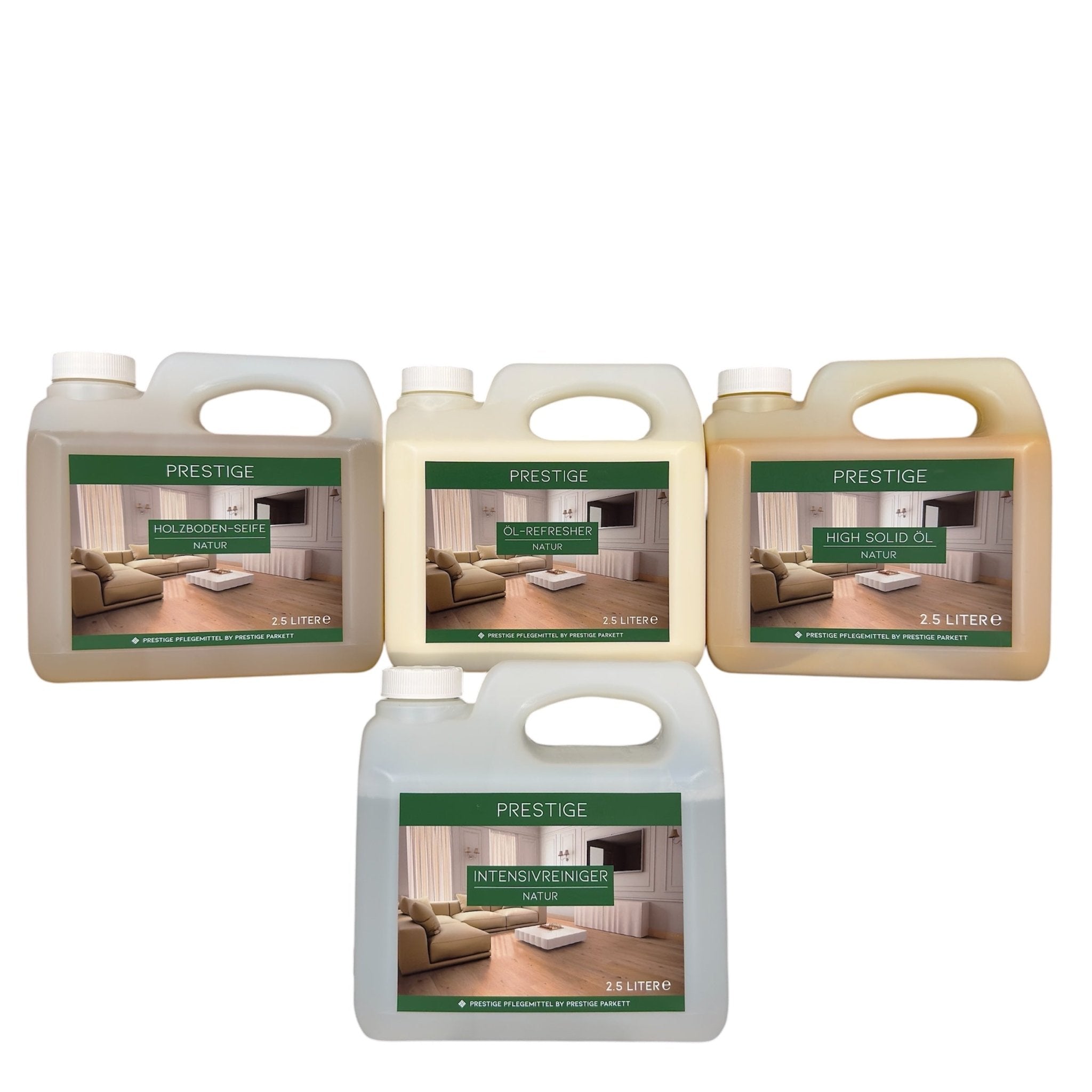 SET - Holzbodenseife | Öl - Refresher | High Solid Öl | Intensivreiniger - Prestige Parkett