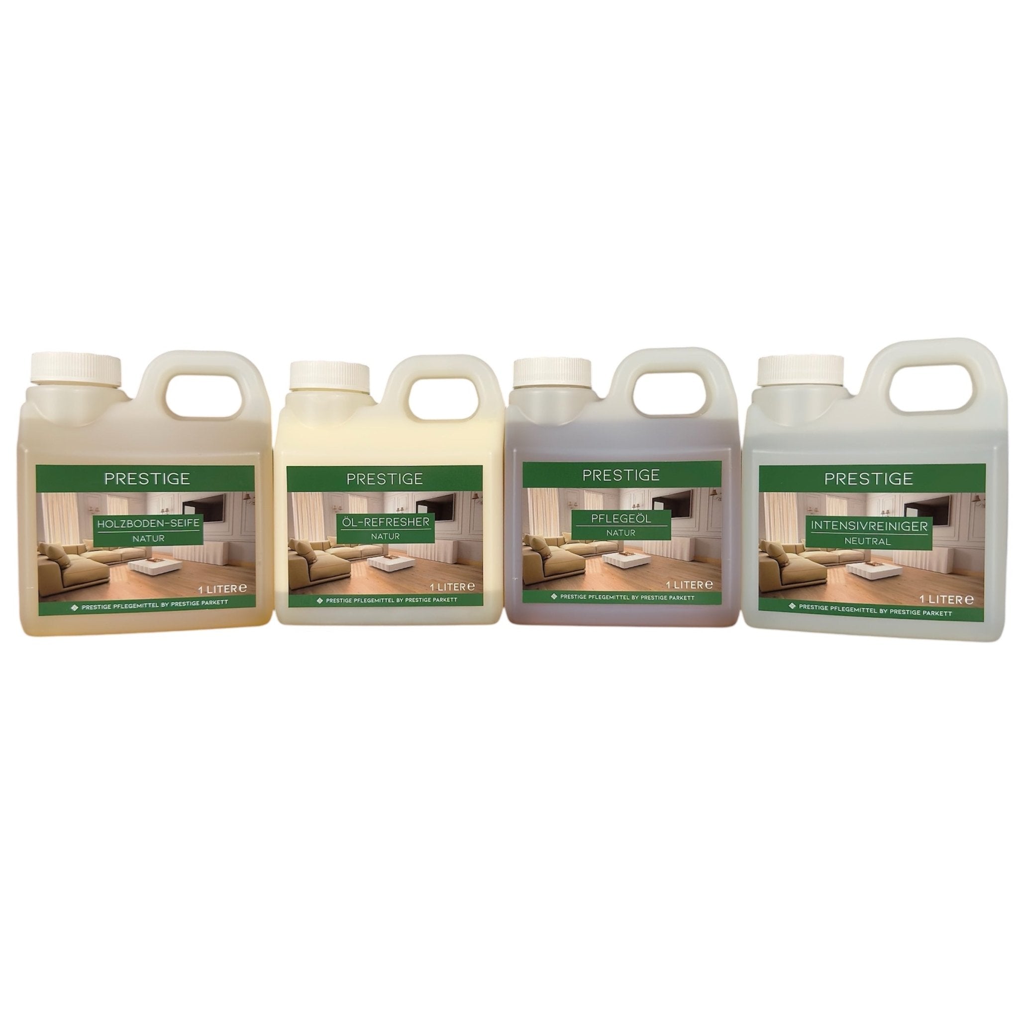 SET - Holzbodenseife | Öl - Refresher | Pflegeöl | Intensivreiniger - Prestige Parkett