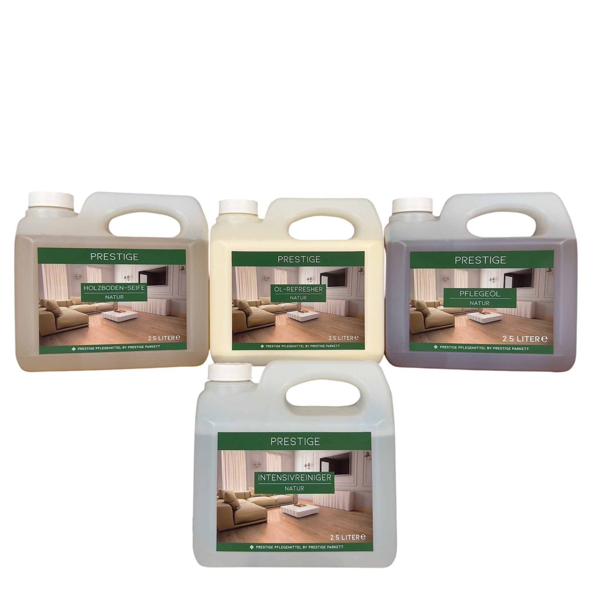 SET - Holzbodenseife | Öl - Refresher | Pflegeöl | Intensivreiniger - Prestige Parkett